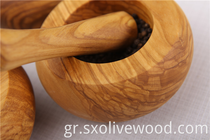 Olive Wood Mortar And Pestle